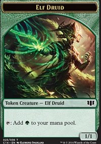 (image for) Elf Druid // Beast (4/4) Double-sided Token